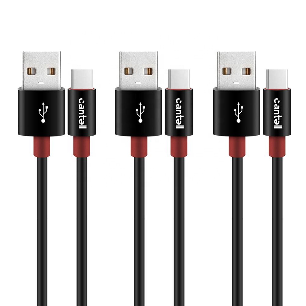 Cantell синхро-адаптер длиной 1 м/1,8 м/3 м кабель с разъемом USB Type-C 3A USB2.0 для USB-C быстрое зарядное устройство USB кабель для передачи данных