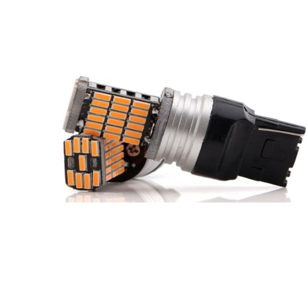 Автомобильная система освещения T20 T25 3156 3157 Светодиодная лампа 4014 45smd 7440 7443 лампа для универсальных автомобилей стоп-сигнал задний свет