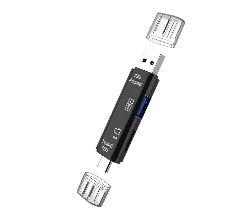 3 in1 OTG тип-c Card Reader USB 3,0 кардридер USB микро до 2 слота TF Тип C Card Reader для смартфона ПК