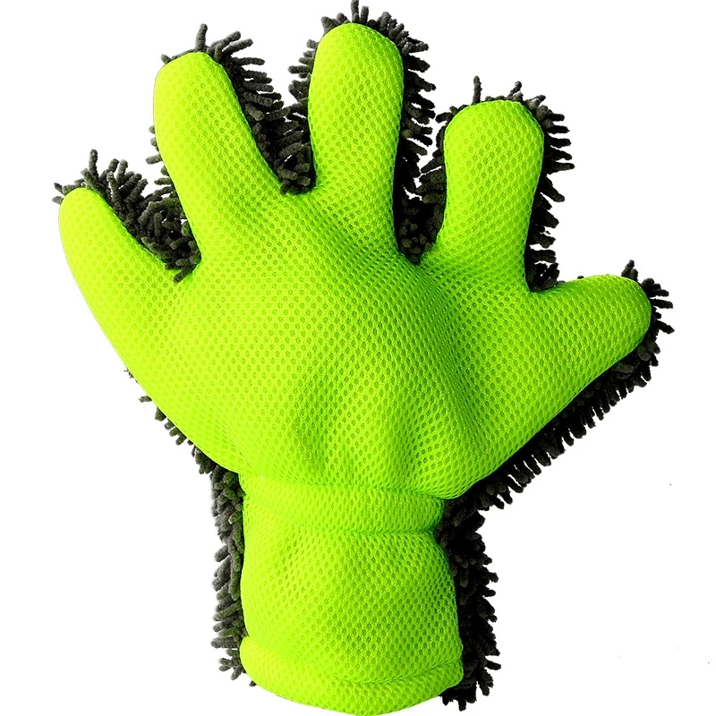 5 Finger Car Washing Gloves Soft Multifunction Double-Sided Cleaning For Car Motorbike Washing Drying Towels Dry Car Wash