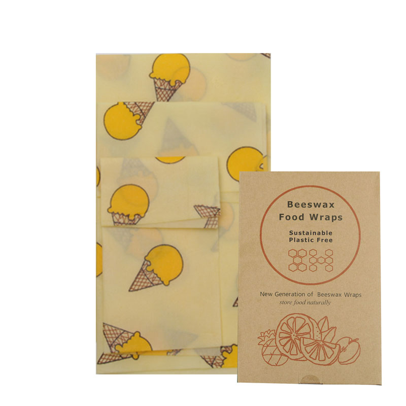 Custom logo printed beeswax food wrap organic for packaging