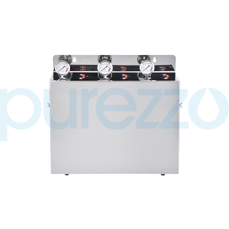 WATER MARK Complete Large scale Whole House Water purification Filter System Triple Big Blue 3 Stages with Stainless steel