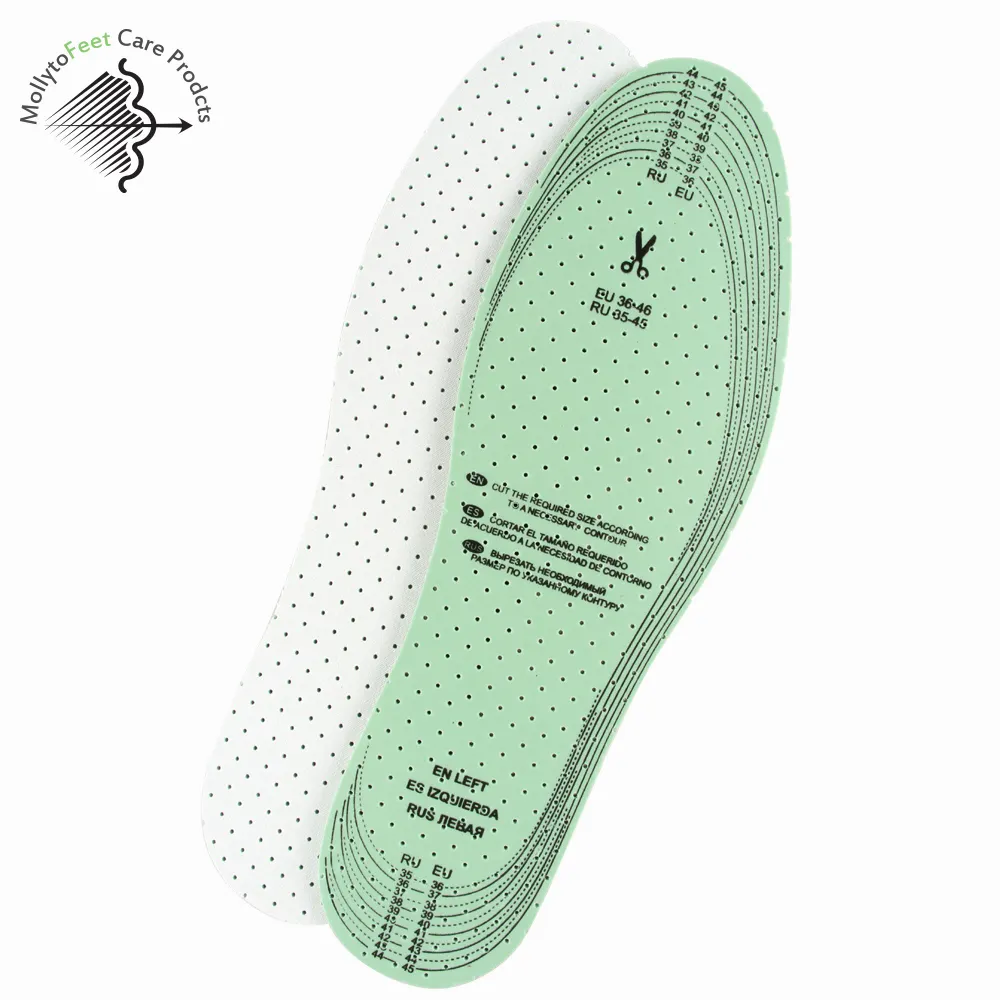 Highly Elastic Breathable Anti-odor Sweat Absorbing Deodorant Fresh Latex Foam Insoles For Sport Insoles Or Casual Insoles