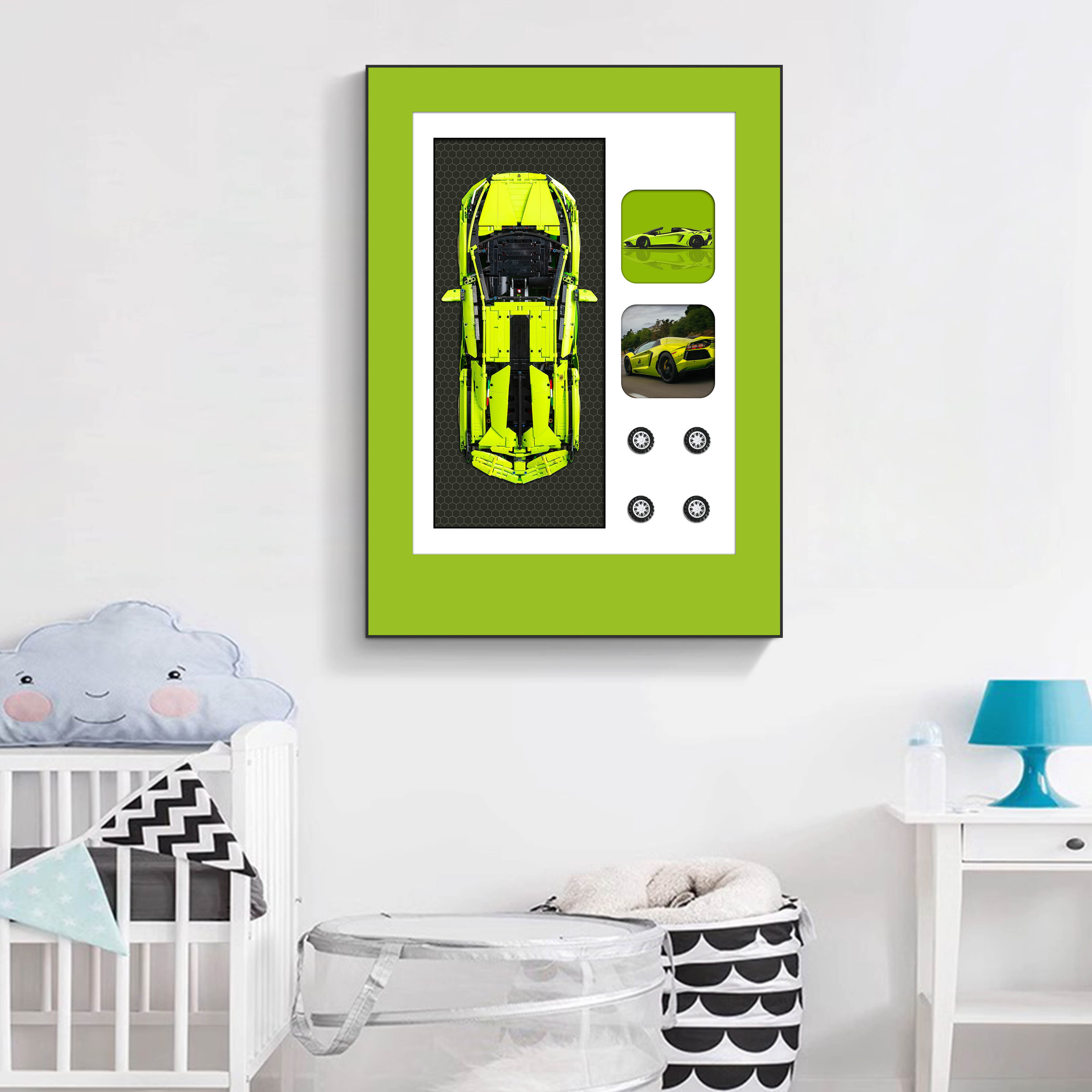 3D Building Block car Hot Sale Decorative Painting Sports cars, F1 Racing cars Hanging Paintings