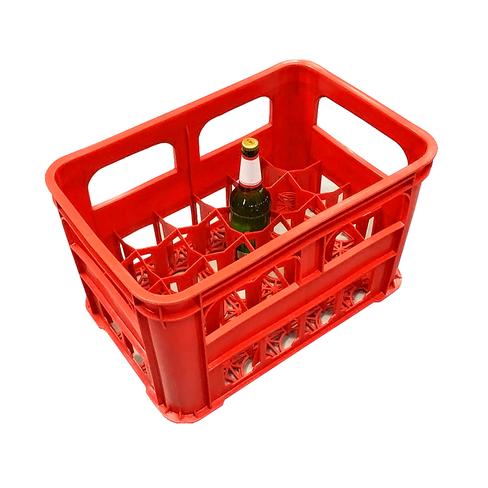 Heavy duty 24 Bottles Plastic Turnover Bins Beer Crate for Sale