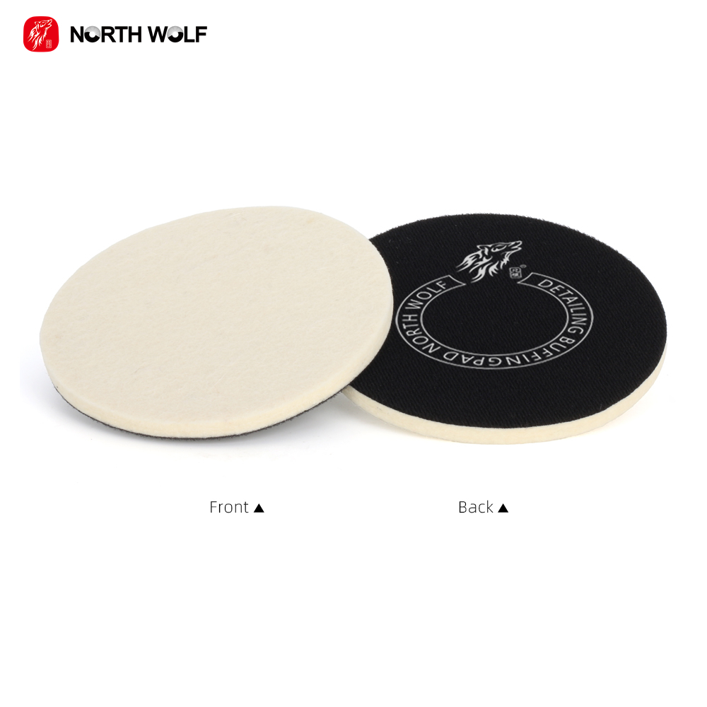 North Wolf 5Inch Wool Felt Polishing Pad Machine Glass Felt Pad For Polishing 125 MM