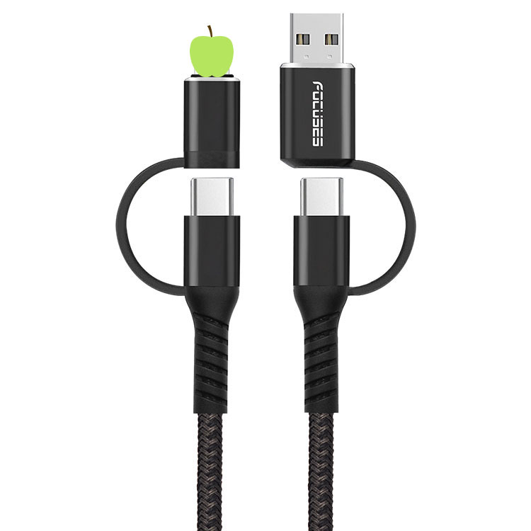4 в 1 ткани оригинальный Usb кабель Lightning Mfi для iPhone PD кабель-Переходник Usb C на освещение Кабо-Тип C-Type C кабель для передачи данных для Apple iPhone кабель