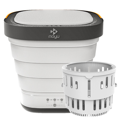 Portable folding washing machine household small mini travel laundry bucket with spin-drying underwear and underwear washout