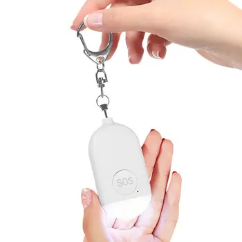 SOS 130db Auto Whistle Alarm Self-defense Alarm Keychain With Led Light