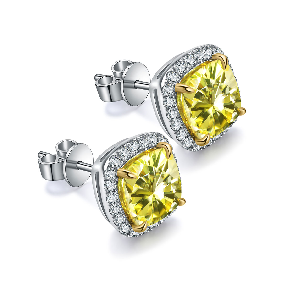 factory direct sale price wholesale 18K Gold Moissanite Diamond Stud Earrings for women 2021