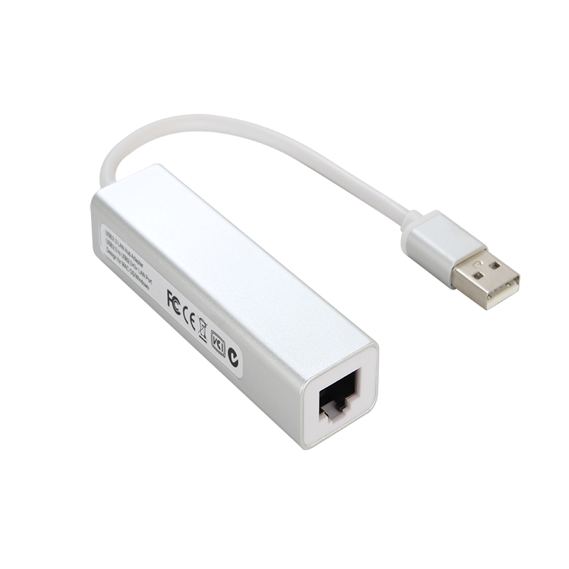 Бесплатный накопитель с 3 портами USB 2,0 Hub USB 2,0 для сети RJ45 100M Ethernet Lan адаптер