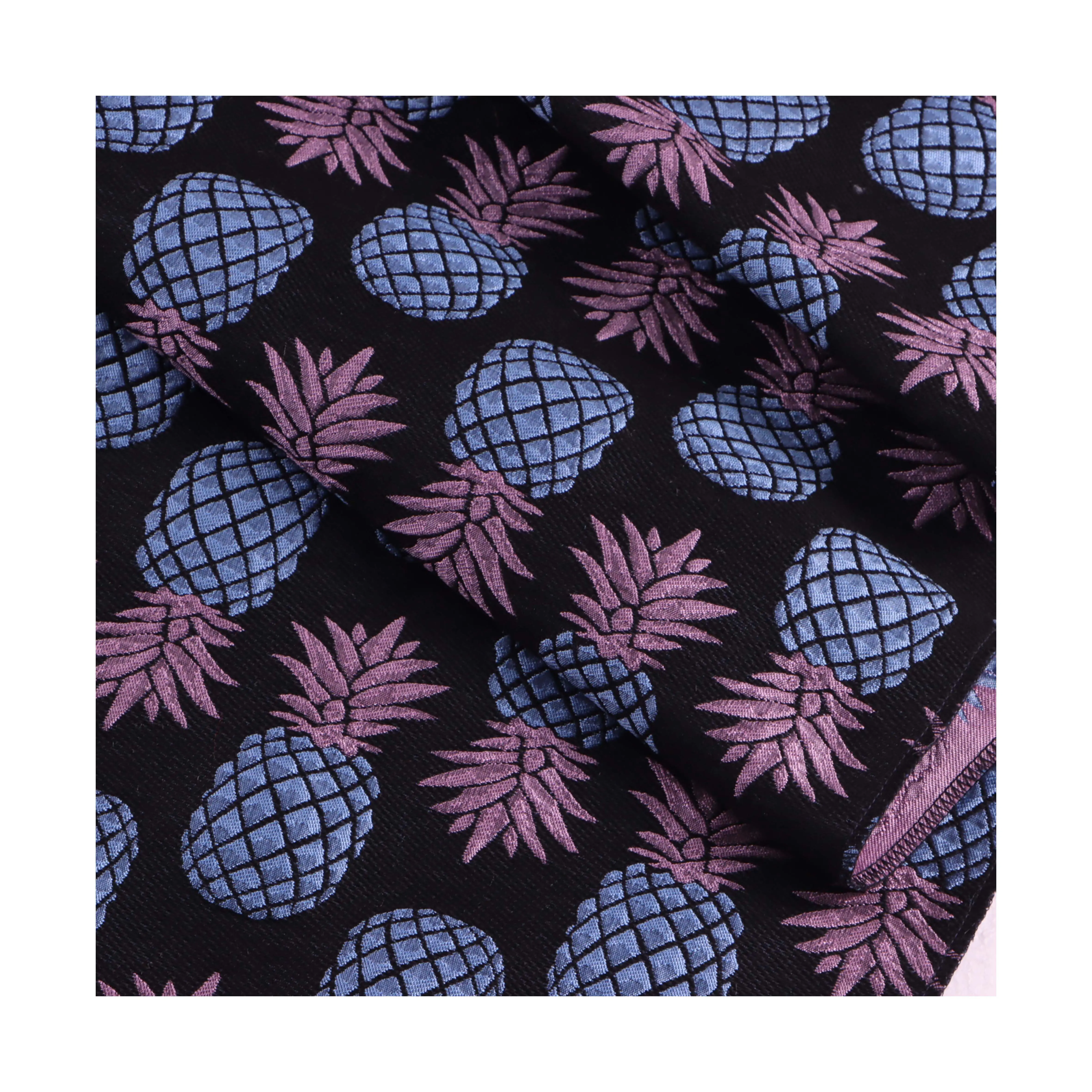 56" 281GSM Wholesale Heavy Weight Pineapple Pattern Fabric Acrylic Polyester Blend Fabric Fruit Jacquard Woven Fabric
