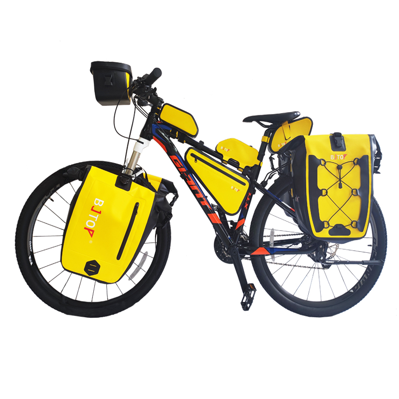 Высококачественная серая велосипедная сумка Pannier, водонепроницаемая велосипедная сумка Pannier