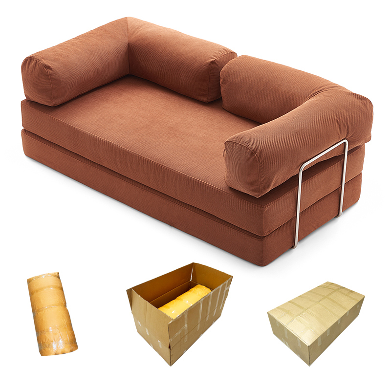 OKF OEM ODM Comfortable Soft Leisurecompressed Sponge Sofa Couch Living Room furniture Compressed Sofa Bed