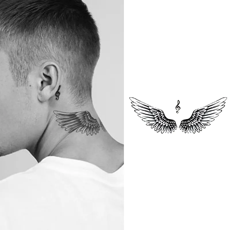 Wing of Justin Bieber herbal fake tatoo for man women Water Transfer Temporary tatu Full Hand henna waterproof Tattoos Stickers