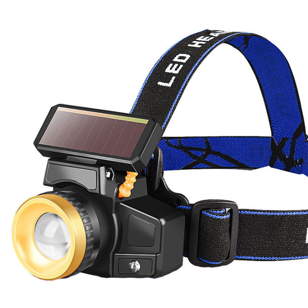 USB/solar charging zoomable headlamp sensor headlamp waterproof led headlamp