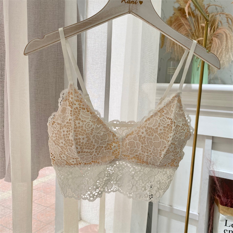 Fashion classical court romance white underwear bra with lace straps