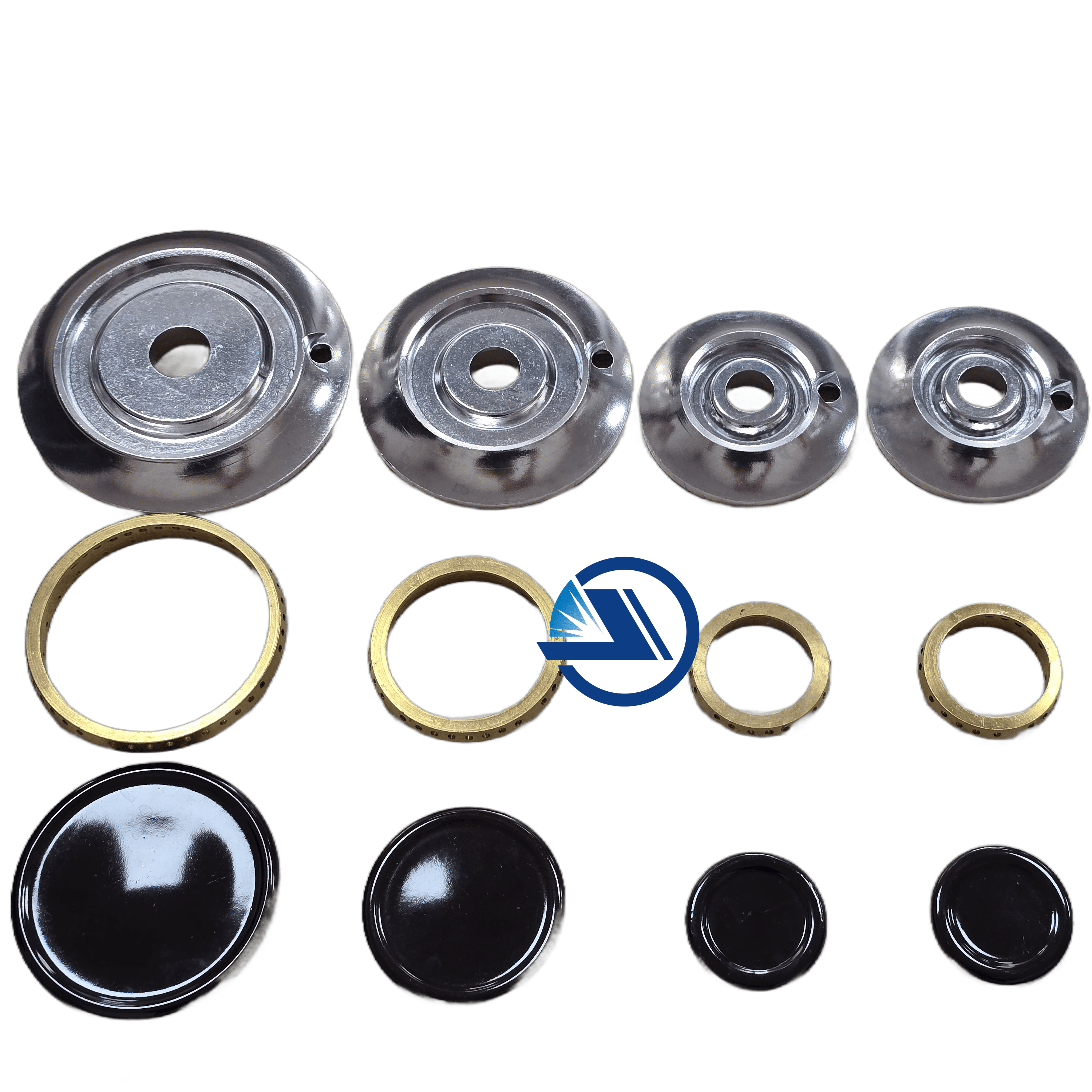 Factory OEM Gas Stove Set Aluminum alloy Brass Burner Hat Set Burner Cap Burner Drip Cover Surface Spare Parts 1L1M2S