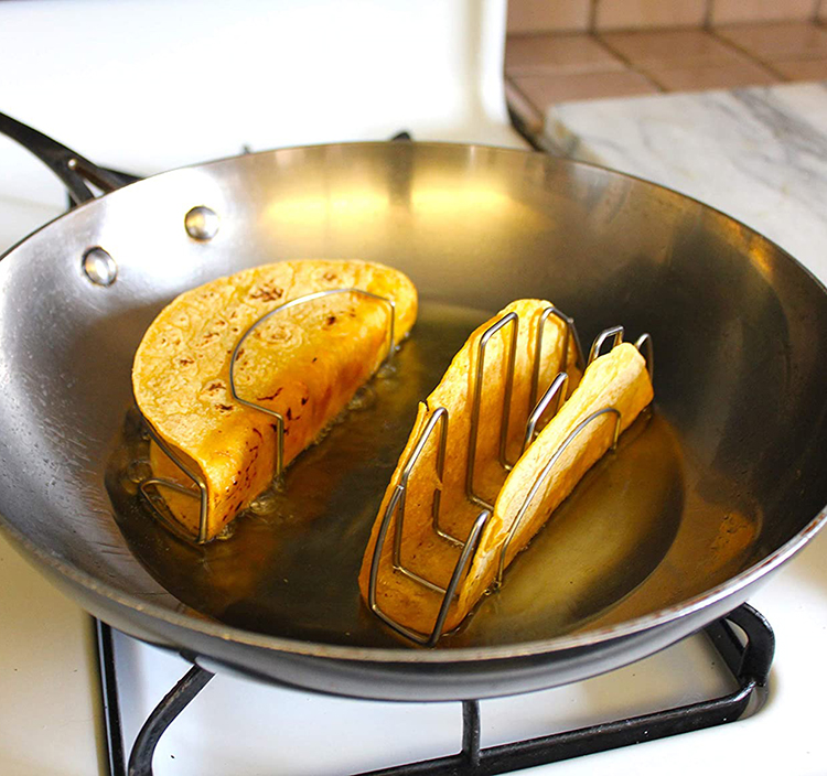 Cookmate делает идеальное плоское дно Taco раковины для выпечки или жарки с использованием настоящей кукурузы или муки Tortillas