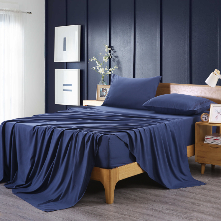 Luxury 4 Pieces Cotton Solid King Size Bedding Set