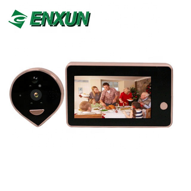 Tuya app amazon Echo, google home cctv smart home Wifi smart peephole video doorbell with camera for smartphones