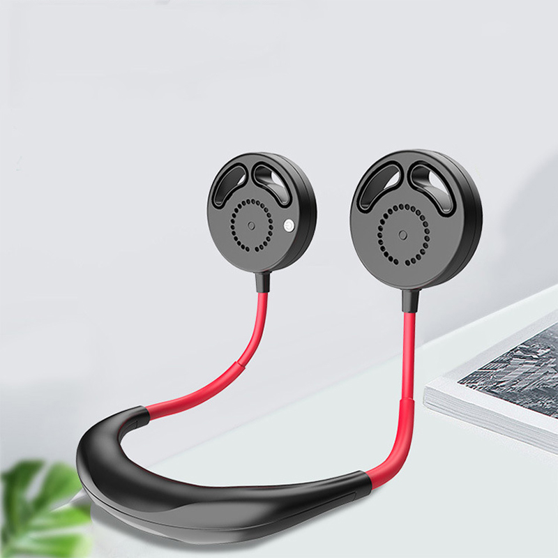 Новая версия, безлопастный usb мини-вентилятор, безлопастный шейный вентилятор, воздушное охлаждение, свободные руки, шейный подвесной вентилятор