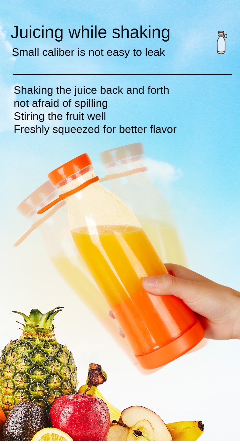 Kitchen Tools & Gadgets Utensils Mini Portable 420ml Electric Juicer Blender USB 6 Blade Fresh Fruit Juice Cup