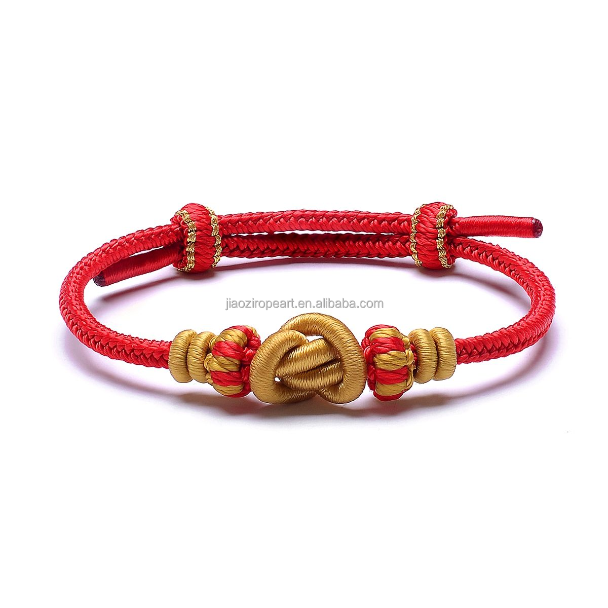 Chinese elements Colorful Women eight-strand braided customizable Red Gold Ingot Handmade Braided Woven Bracelets