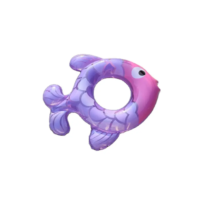 Cartoon Fish Pool Float Baby PVC Circle 3-6 Age Inflatable Swimming Ring for Beach Swimming Pool Party Toys