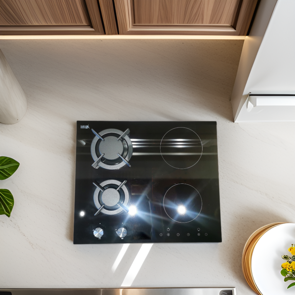2023 Top Table Induction Cooker Gas and Electric Stove with Tempered Glass OEM Oven Knob SAA Free Spare Parts Induction Cooktop