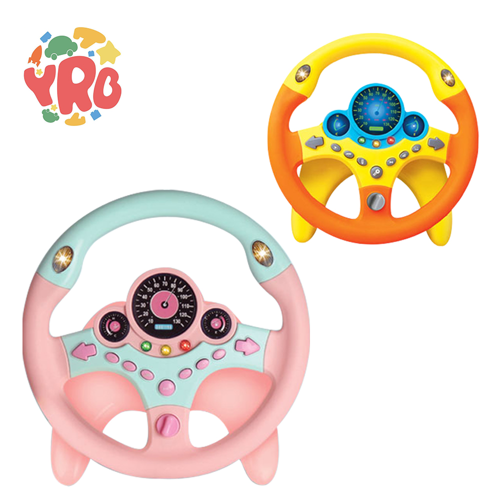 Hot Selling Toy Steering Wheel For Car Seat Simulation Puzzle steering wheel Driving Electronic Kids Toys