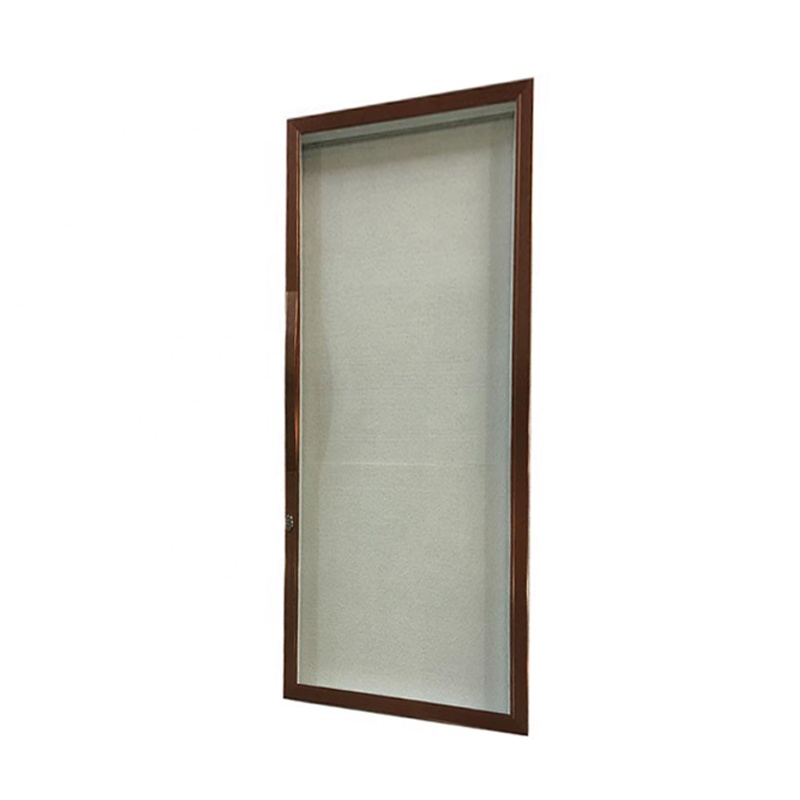 Rose Gold Tempered Flat Glass Door for Beverage Freezer Cabinet
