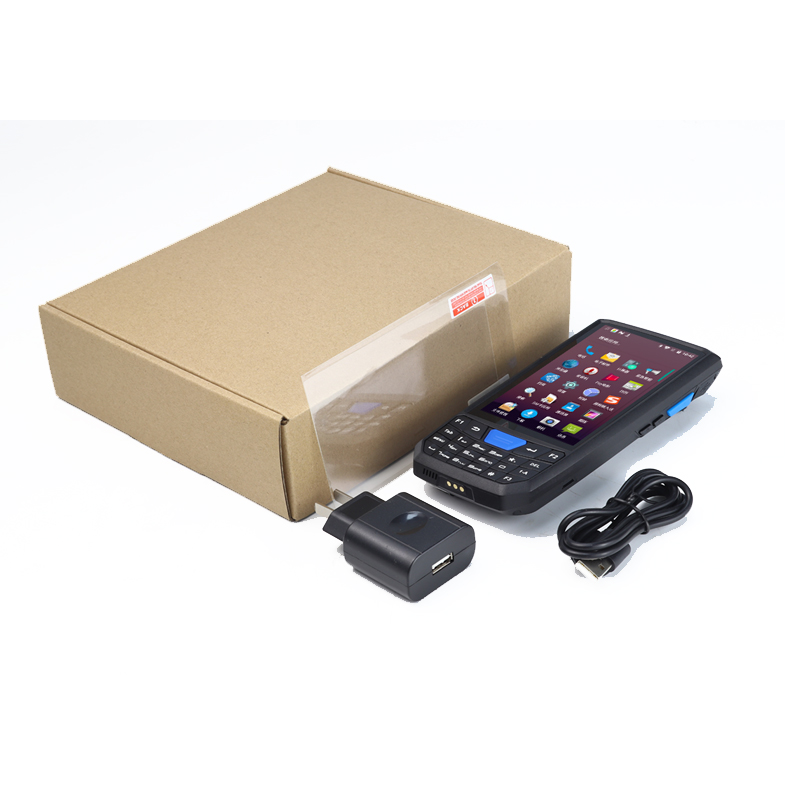 Android 8.1Handheld PDA 1D 2D Barcode Scanner 4.5" Portable Rugged uhf if hf 13.56MHz rfid Data collector pdas with nfc reader