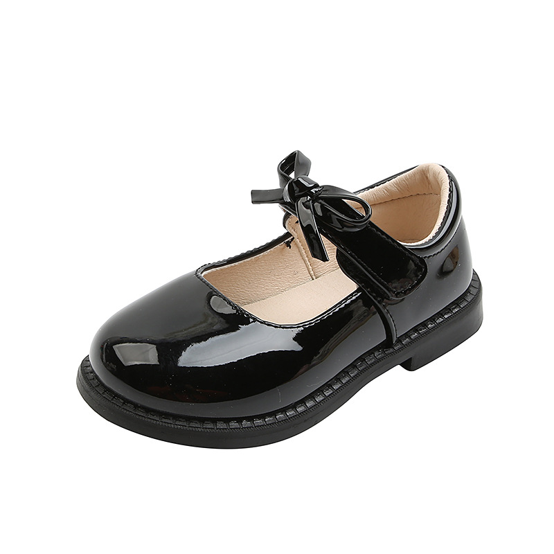 New Trendy Children Outwear Shoes Spring Autumn Patent Color Soft Sole Princess Baby Girl Leather Dress Shoes
