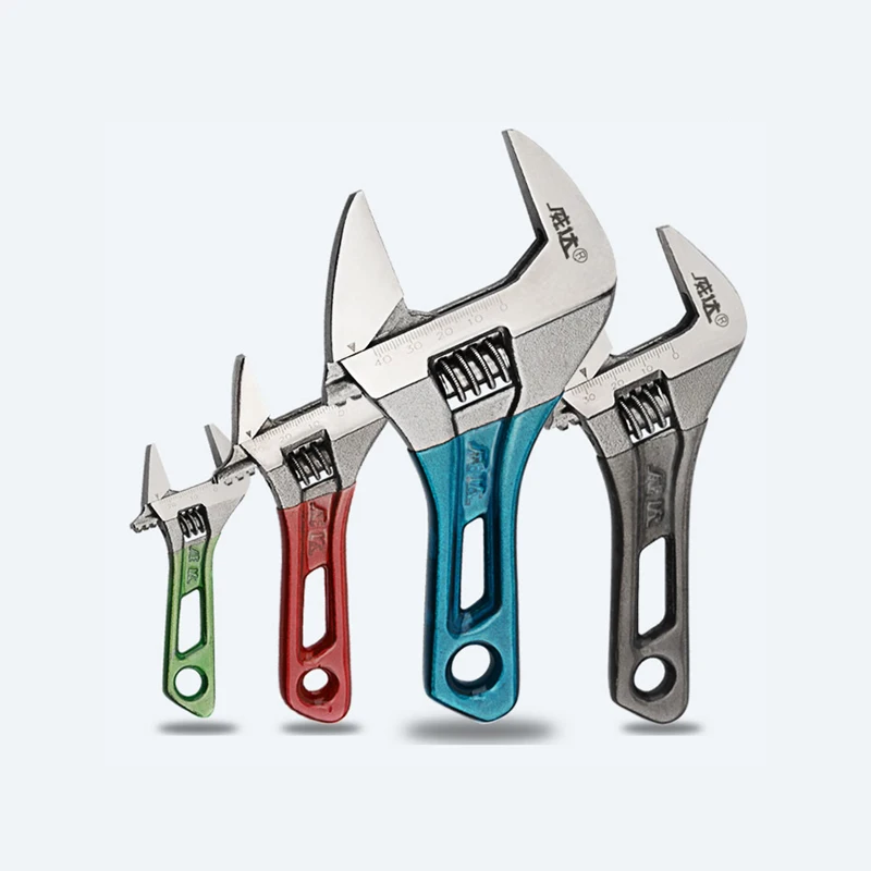 MAXPOWER 4/5/6/8 дюймов Экстра широкие челюсти разводной ключ Stubby короткие Цвет трехножный мини-регулируемый ключ, дюймовый стандарт