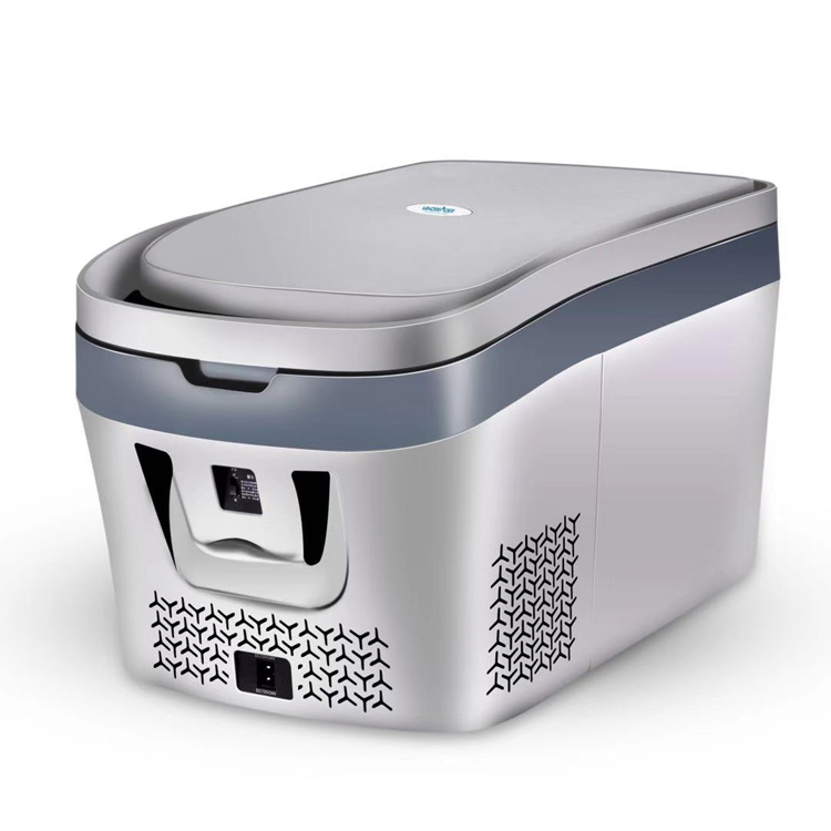 Portable Compressor Car Fridge 25L Dark Gray 12V Low Power Consumption For Fruit Vegetable Drinks