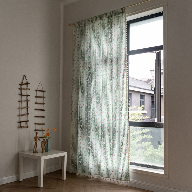 Handmade Floral Printed Cotton European Wholesale Window Luxury Party Bedroom Home Modern Curtain
