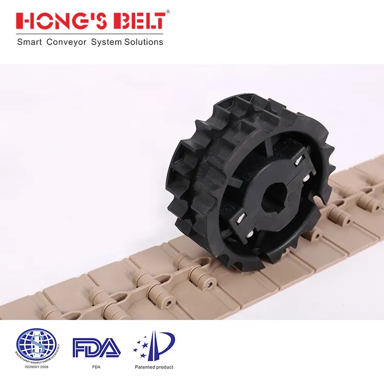 Hongsbelt HS-820-K325 Straight Running Plastic chain Conveyor Belt 820 chain