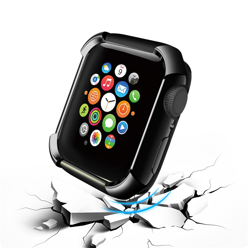 Мягкий гибкий ТПУ против царапин легкий защитный чехол для Apple Watch 44 мм 40 мм гальванических чехол