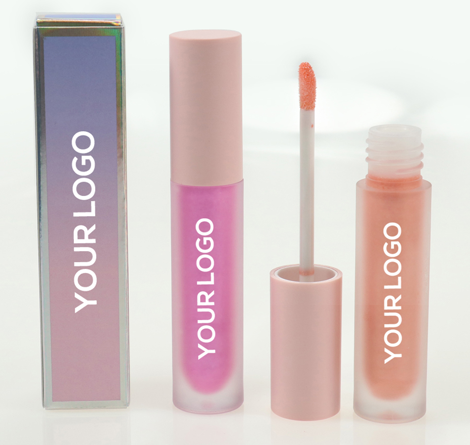 Custom flower organic nude vegan glossy vendor clear private label lip gloss private label paraben free liquid lipstick