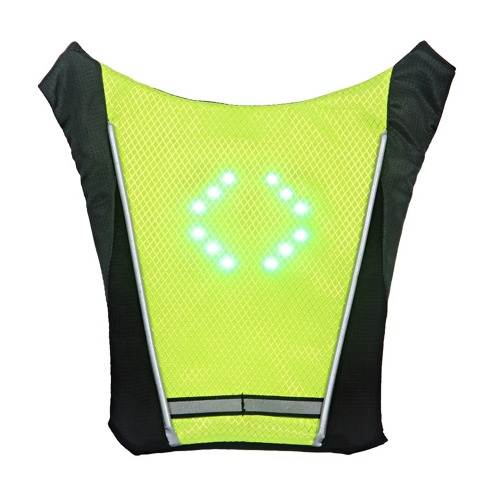 e bike escooter 2.4G wireless chaleco gilet signaletique reflective led running turn signal vest