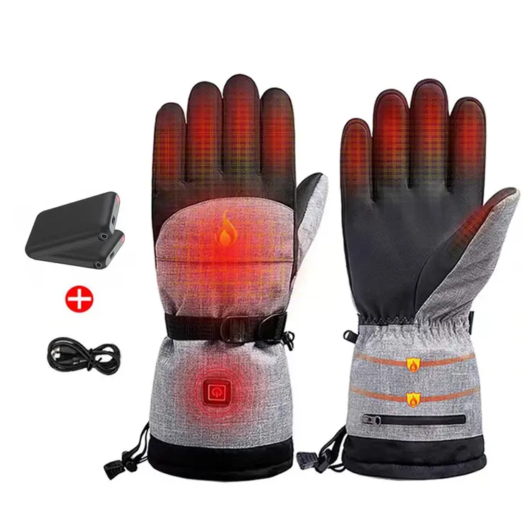 Men Women Rechargeable Battery Powered Thermal Electrical Heating Gloves For Skiing