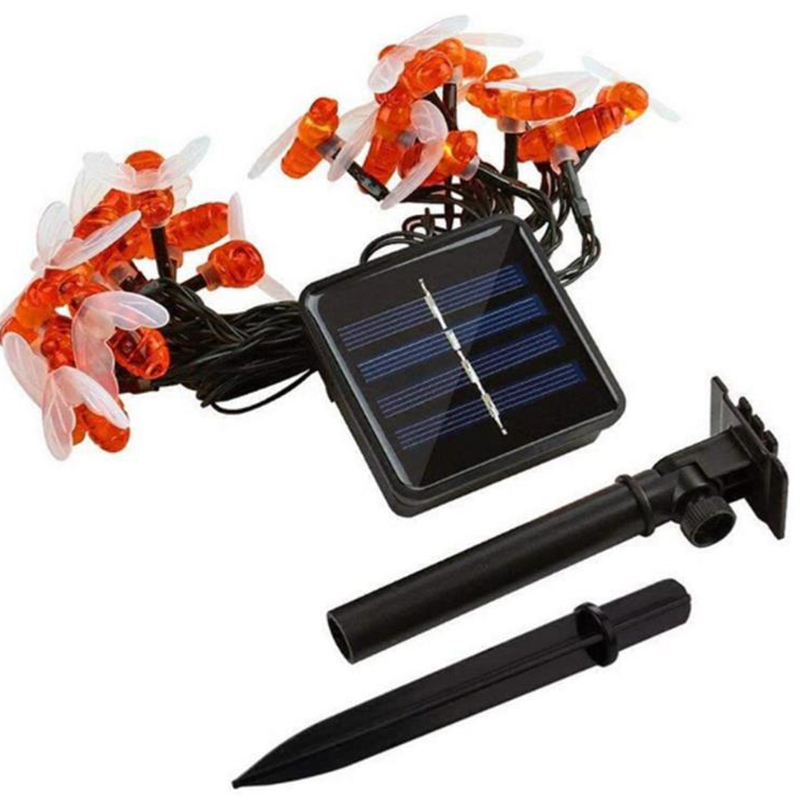 8 modes Solar String Lights Waterproof Simulation Honey Bees Lights for Decorations Solar String Light