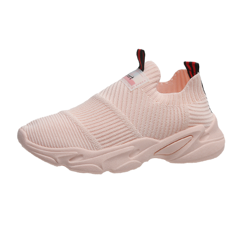 Sakura Summer Breathable Fly Knit Fashion Girl Shoes No Brand Outdoor Running Training Shoes Sport Women Fashion Sneakers