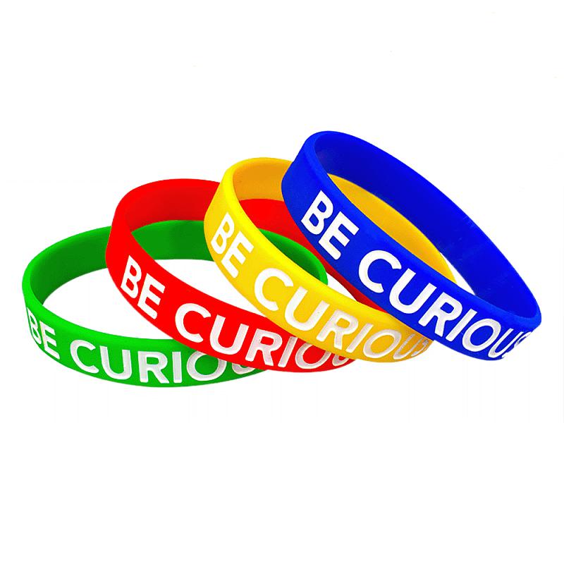 Custom Logo Wrist Bands Silicone Bracelets Personalized Wrist Bands Customized Luminous Rubber Silicone Wristband