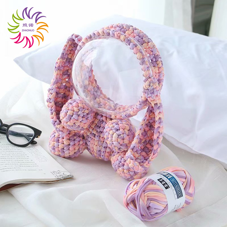 ZHAONUO super fashion elastic t shirt yarn for crochet sweater