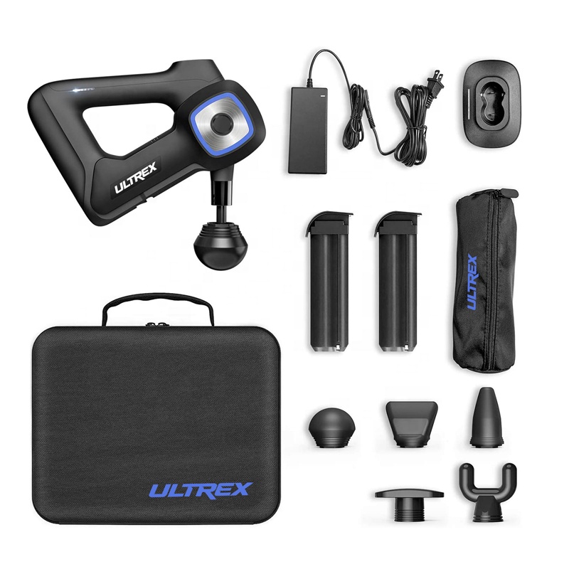 Профессиональный массажер ULTREX A9 PRO для глубоких тканей, ручной перкуссионный Массажер для снятия боли и восстановления мышц с 2