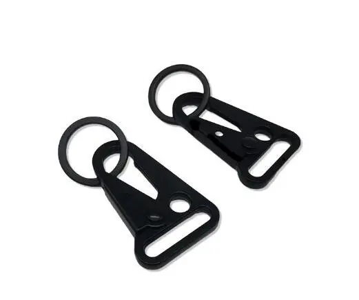 5mm Zinc Alloy Ring Tactical Clasp Olecranon Snap Hooks Sling Clips Black Hk Clip eagle's beak hook webbing metal hook