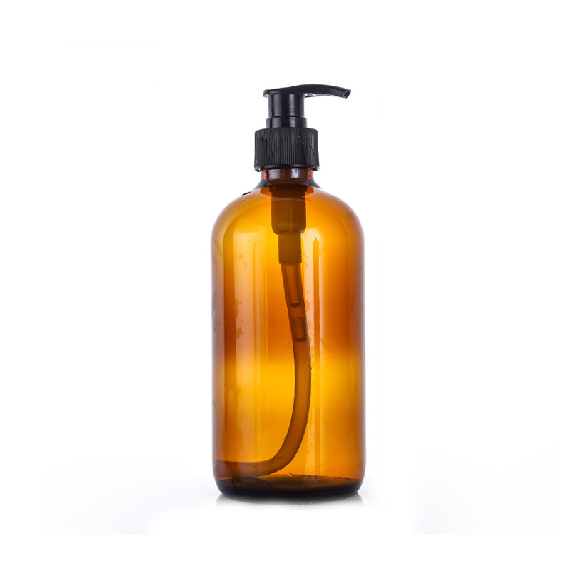 Большая цветная Бостон прозрачная матовая 12oz 750ml 500ml Премиум коричневая стеклянная бутылка с насосными крышками