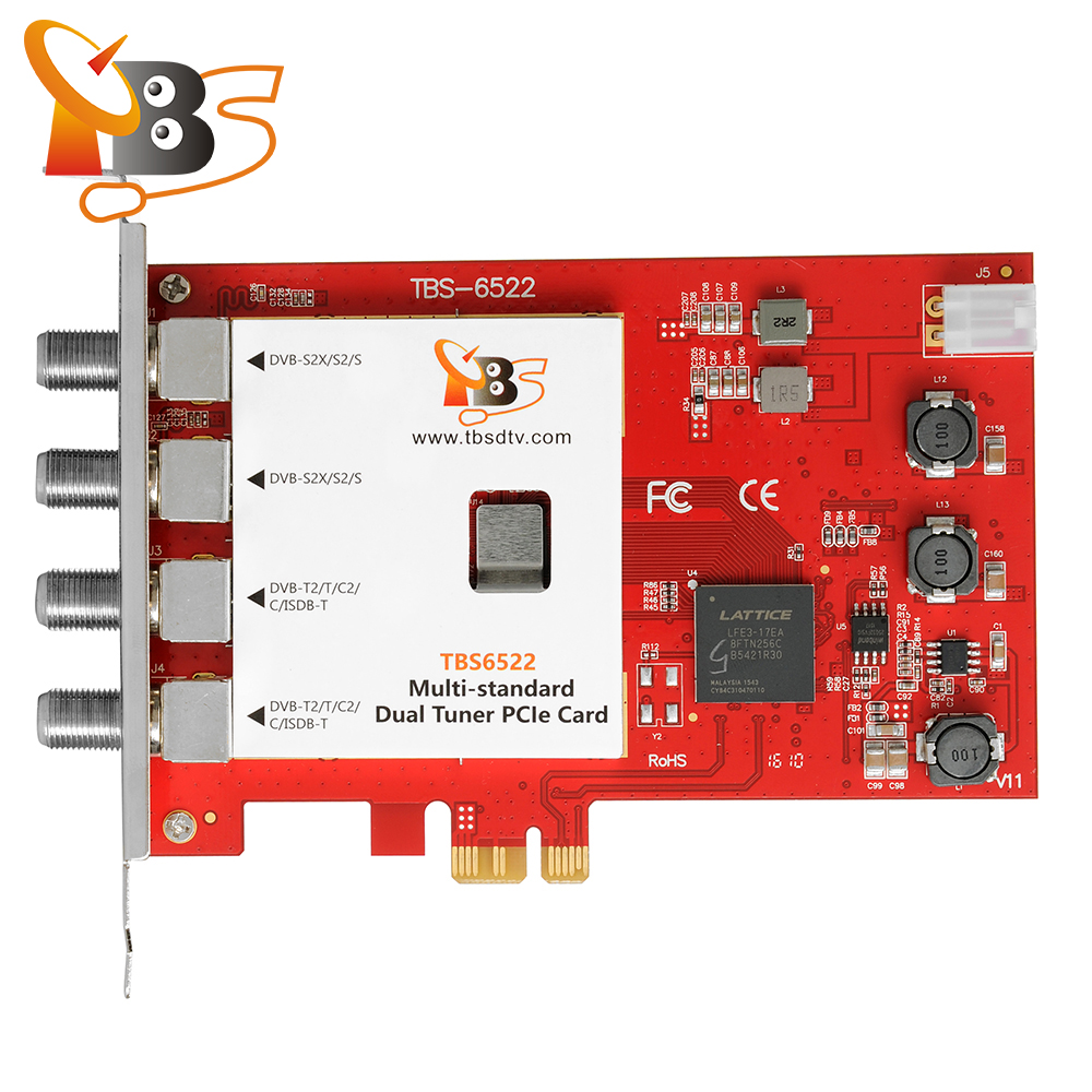 TBS6522 DVB-S2/S DVB-C DVB-T/T2 и ISDB-T двойной тюнер PCI-e карта для получения бесплатных каналов на 2 частоты